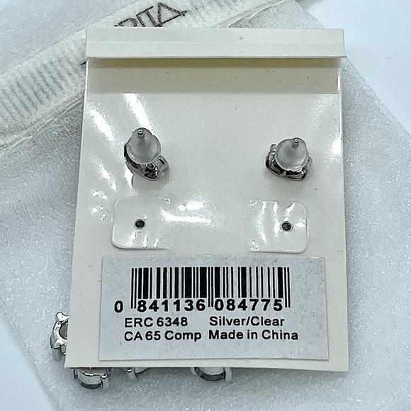 Amrita Singh Jewelry Petunia CZ Flower Drop Earrings Heirloom-quality NWT - Picture 6 of 6